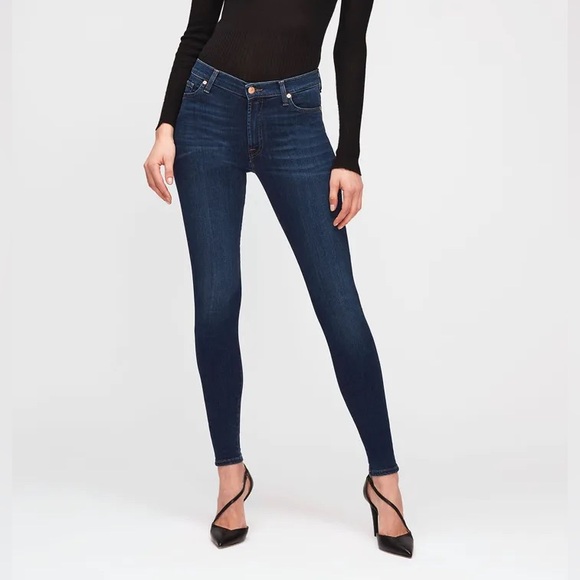 High Waist Skinny, 7 For All Mankind Denim Jeans - Picture 1 of 6